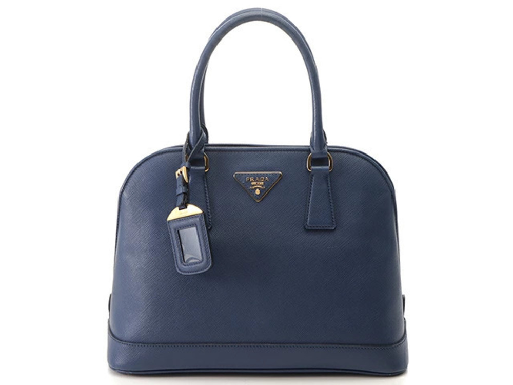 Prada shoulder bag Saffiano leather blue K